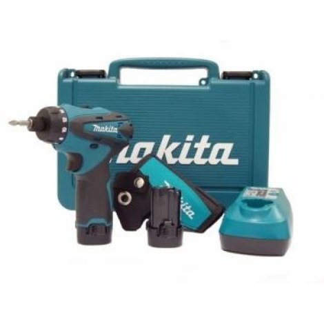 Skrūvgriezis Makita DF030DWE; 10,8 V; 2x1,3 Ah akum.