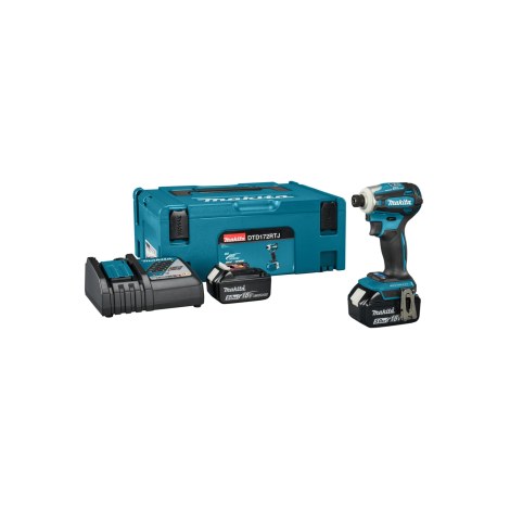 Triecienskrūvgriezis Makita DTD172RTJ; 18 V; 2x5,0 Ah akum.