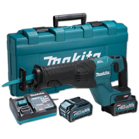 Пила сабельная Makita JR001GM201; 40 V; 2x4,0 Ah аккум.