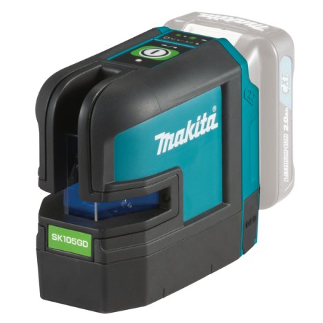 Крестовой лазерный нивелир Makita SK105GDZ; 12 V зеленый (без аккумулятора и зарядного устройства)