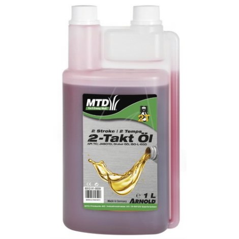 Eļļa degvielas maisījumiem divtaktu motoriem MTD API-TC; 1 l (ar dozatoru)