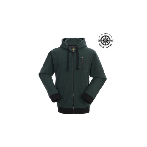 Теплый свитер с капюшоном PESSO FLEECE; XXXL зеленый