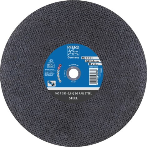 Abrazīvais griešanas disks Pferd Q SG Rail; 350x3,8x25,4 mm