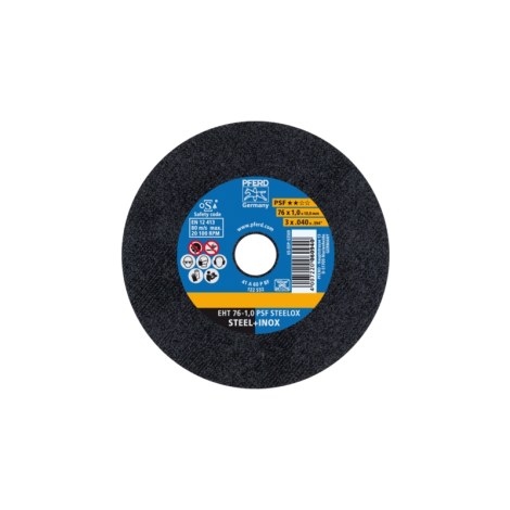 Абразивный режущий диск Pferd EHT 76-1,0 PSF Steelox/10; 76x1,0 mm