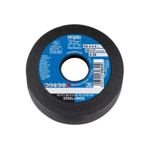 Шлифовальная чашка PFERD SG STEELOX; 80x27x8 mm; A36