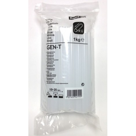Клеевые стержни Rapid GEN-T; 12x190 mm; 1 kg; прозрачный
