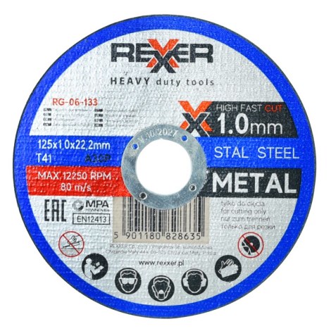 Пильный диск по металлу Rexxer RG-06-133; 125x1,0x22,2 mm