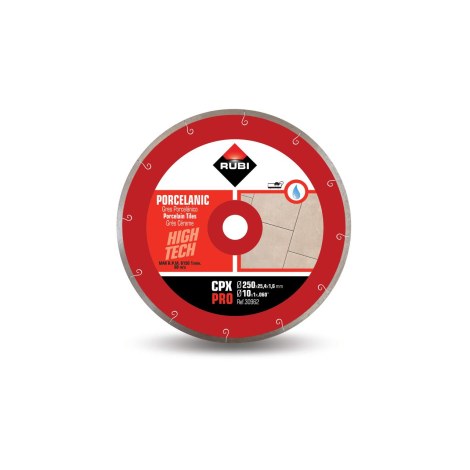 Dimanta griešanas disks mitrai griešanai Rubi CPX 250 PRO; 250 mm