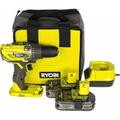 Urbjmašīna-skrūvgriezis Ryobi R18DD3-225S; 18 V; 2x2,5 Ah akum.