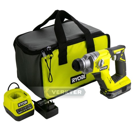Перфоратор Ryobi R18SDS-125S; 1,3 J; SDS-plus; 18 V; 1x2,5 Ah аккум.