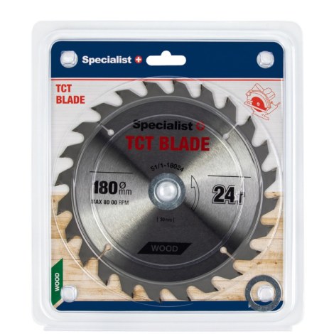Griešanas disks kokam Specialist Wood; 180x1,4x30/20/16 mm; Z24