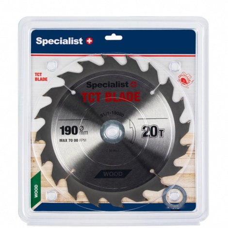 Пильный диск по дереву Specialist Wood; 190x1,4x30/20/16 mm; Z20