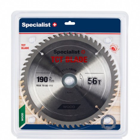 Пильный диск по дереву Specialist Wood; 190x1,4x30/20/16 mm; Z56