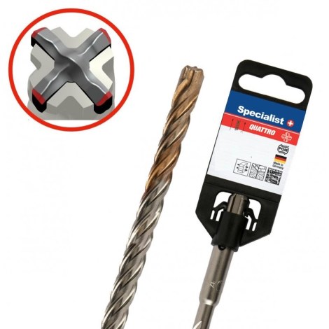 Сверло по бетону Specialist Quattro; SDS-plus; 6x150/210 mm