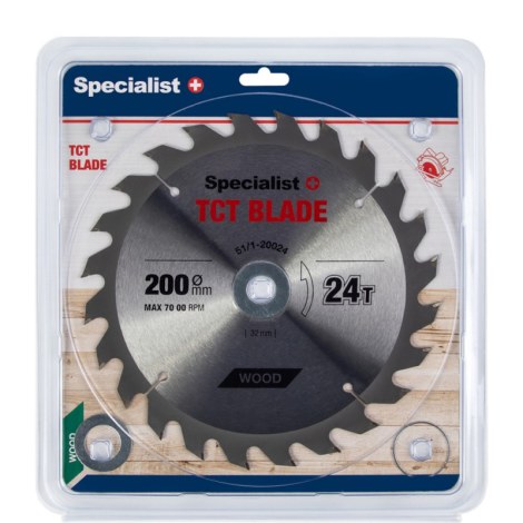 Пильный диск по дереву Specialist Wood; 200x1,4x32/30/20 mm; Z24