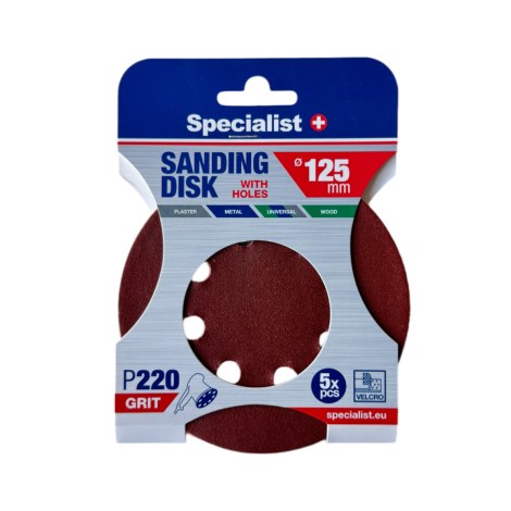 Smilšpapīrs Specialist 250-2220; 125 mm; P220; 5 gab.