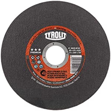 Абразивный режущий диск Tyrolit 34332801; 41F; 125x0,75x22,23 mm; A60R-BFP