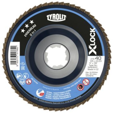 Лепестковый шлифовальный диск Tyrolit T34428511; 125x22,23 mm