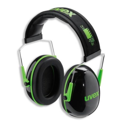 Защитные наушники Uvex K1; 28 dB; черный / зеленый