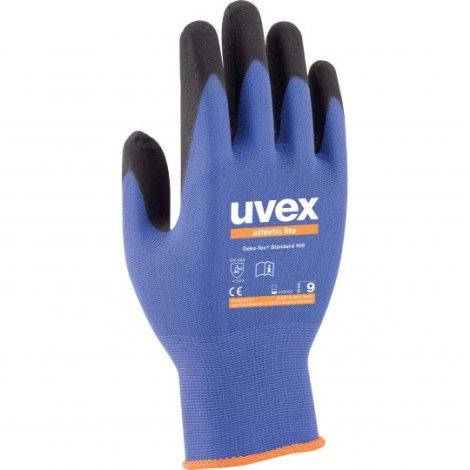 Cimdi UVEX Athletic lite; 7 Izmērs; zils