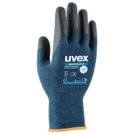 Dārza cimdi Uvex Phynomic Pro 2; 9 Izmērs; mitrumizturīgs; zils