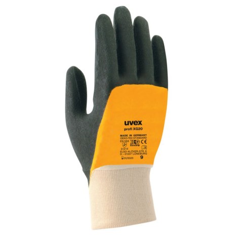Cimdi Uvex Profi XG 20 Extra Grip; 7 Izmērs; dzeltens