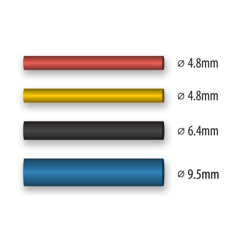 Izolācijas caurulītes Wagner 2370676; 4,8/4,8/6,4/9,5 mm
