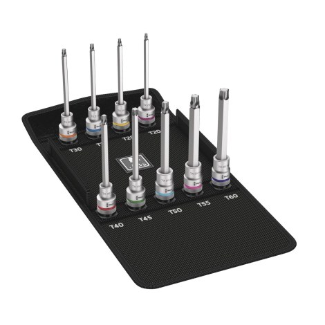 Uzgaļu komplekts Wera 8767 C HF 3; 1/2''; T20-T60; 9 gab.