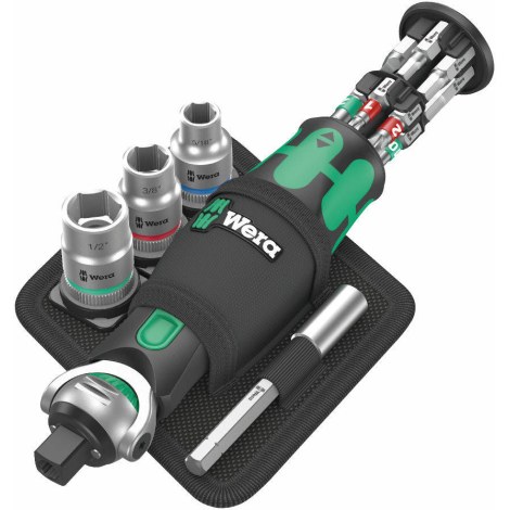 Набор инструментов Wera 8009 Zyklop Pocket Imperial Set 2; 3/8''-1/4''; 18 шт.