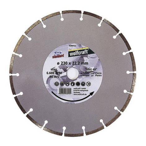 Алмазный отрезной диск Wolfcraft; 230x22,2 mm