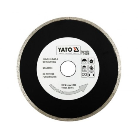 Алмазный диск для влажной резки Yato YT-6016; 180x25,4 mm