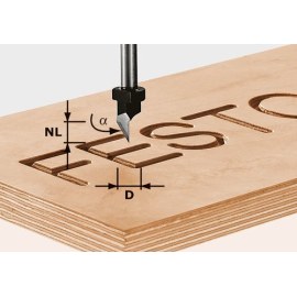 Фреза шрифтовая Festool HS; 9,5/55 mm