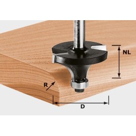 Фреза скругляющая с двумя подшипниками разного диаметра Festool 2/9/49 mm