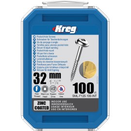 Шуруп Kreg SML-F125; Maxi-Loc; 1,25''; 32 mm; 100 шт .; тонкая нить