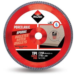 Алмазный диск для влажной резки Rubi TPI 250 SUPERPRO; 250 mm