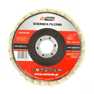 Фетровый диск AWTools AW56101; 125x22,22 mm