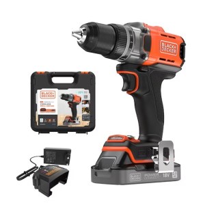Urbjmašīna-skrūvgriezis Black & Decker BCD382D1XK-QW; 18 V; 1x2,0 Ah akum.