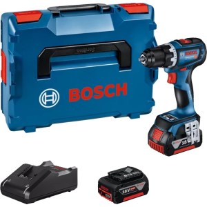 Urbjmašīna-skrūvgriezis Bosch GSR 18V-90 C; 18 V; 2x4,0 Ah akum.