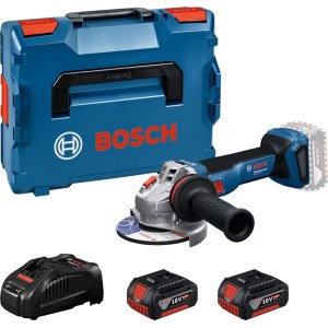 Akumulatora leņķa slīpmašīna Bosch GWS 18V-11 Professional; 125 mm; 18 V; 2x5,0 Ah akum. + L-Boxx 136