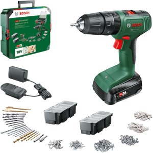 Ударная дрель-шуруповерт Bosch EasyImpact 18V-40; 18 V; 1x1,5 A аккум. + аксессуары