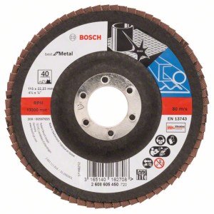 Lāpstveida slīpēšanas disks Bosch Best for Metal; 115 mm