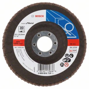 Lāpstveida slīpēšanas disks Bosch Expert for Metal; 125 mm