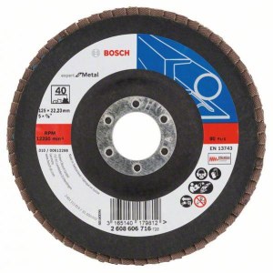 Lāpstveida slīpēšanas disks Bosch Expert for Metal X551; 115 mm; K80