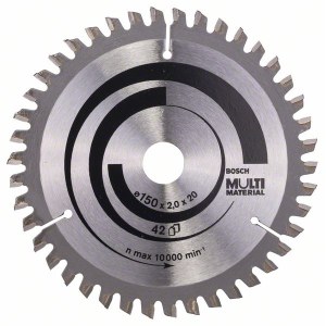 Пильный диск по дереву Bosch MULTI MATERIAL; 150x2x20,0 mm; Z42; -5°