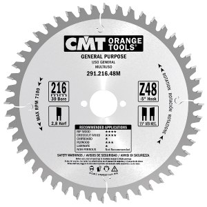 Пильный диск по дереву CMT 291; 184x2,6x16; Z24; 20°