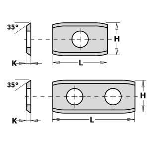 Нож для рубанка CMT 790.201.00; 20x12x1,5 mm; HW-HC; 1 шт.