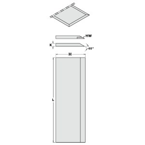 Набор сменных ножей CMT 792.630.35; 630x35x3 mm; HS; 2 шт.
