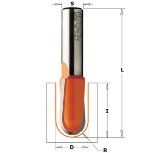 Nokāpes apaļošanas frēze CMT; S=1/4''; D=19 mm