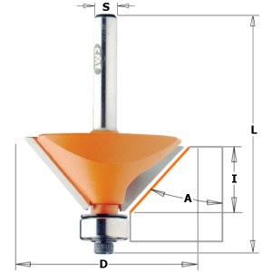 Nokāpes frēze CMT 836.280.11; 31,75/9,5 mm; ar lodīšgultni