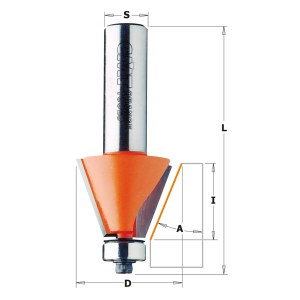 Фреза для профилирования фасок CMT; S=1/2''; D=21,5 mm